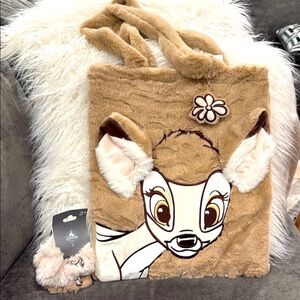 Bambi Tan and Brown Tote Bag & Matching Hair Scrunchies.